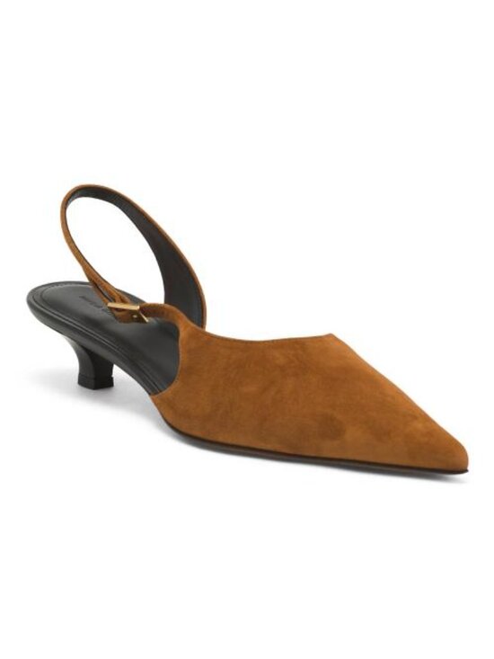 Mansur Gavriel Shoes - MANSUR GAVRIEL Made In Italy Suede Anna Slingback Pumps